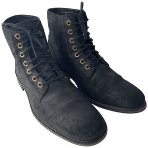 Cole Haan C08758 Black Distressed Suede Lace Up Ankle Chukka Boots Mens Size 10M